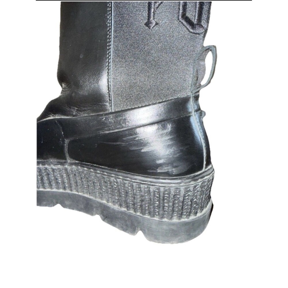 Fenty x PUMA Rihanna Platform Chelsea Sneaker Boots Size 9.5 Womens Black Used - Picture 6 of 8